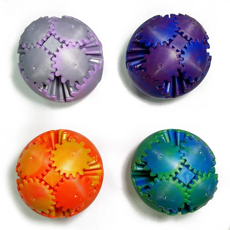 3D Printing Gears - 3D-Gedruckter Zahnrad-Fidget-Ball & Würfel, Stressabbau-Spielzeug, Tragbares