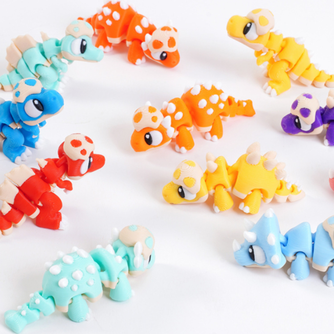 3D Printing Household Items - 3D-Gedruckte Cartoon-Tyrannosaurus-Rex Realistische Dinosaurier-Figur Bewegliche Dinosaurier-Fidget-Spielzeug