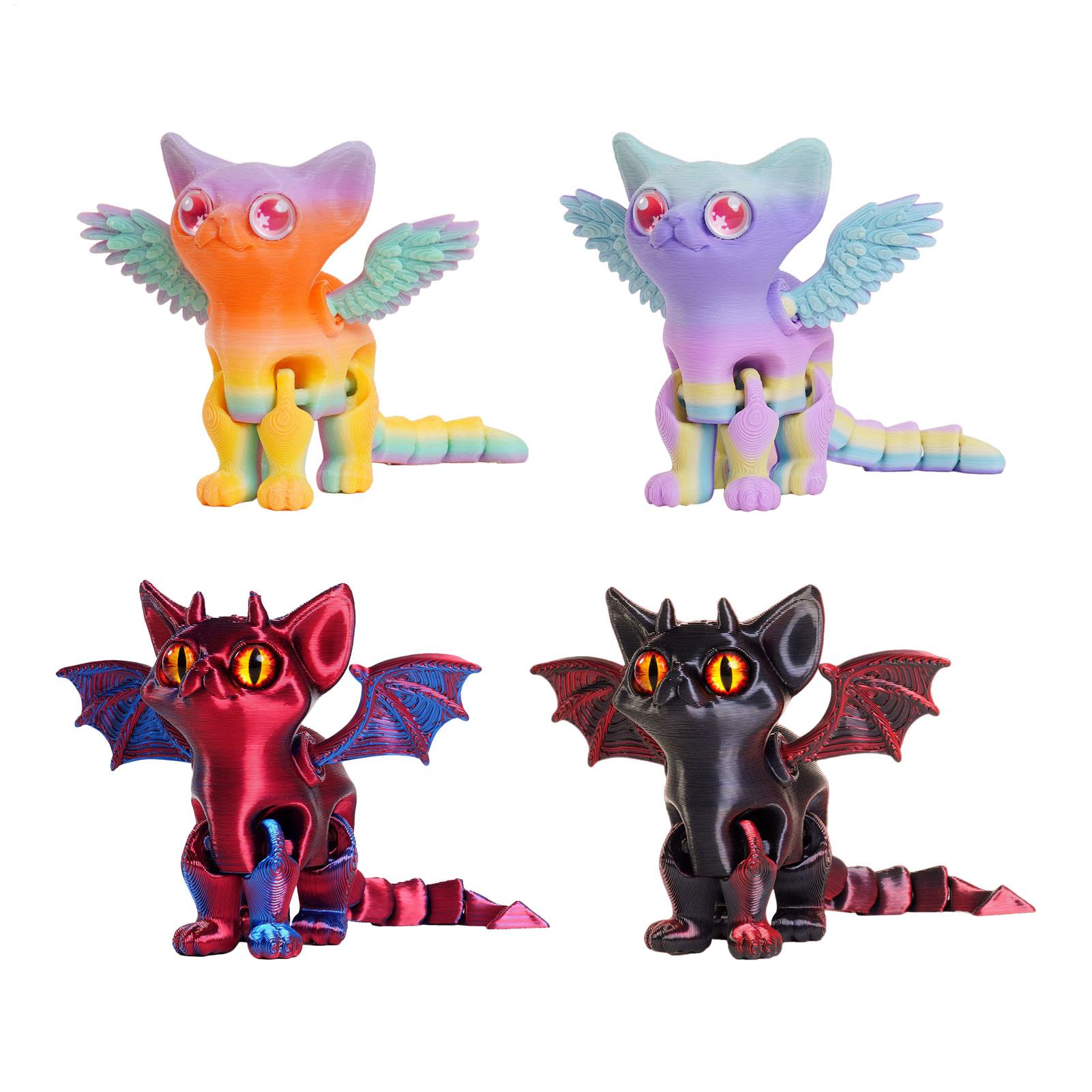 3D Printing Idea - 3D-gedruckte Tierfigur: Bewegliche Katzenfigur mit mehreren
