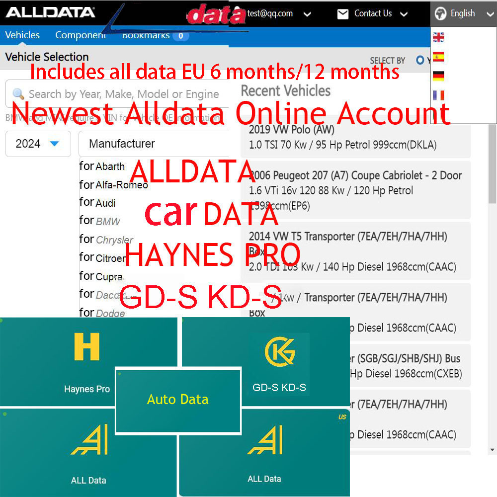 3D Printing Online - Neuestes Alldata Online-Konto Autoreparatursoftware Alldata Haynes