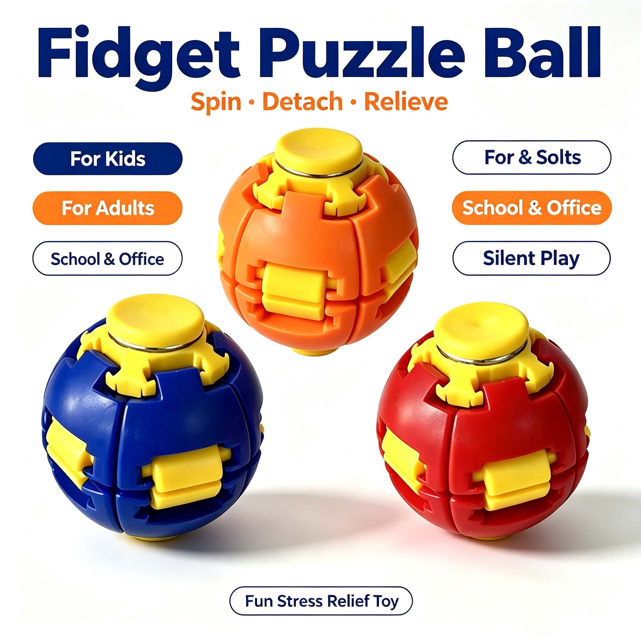 3D Printing Gears - HelixCore 3D-Gedruckter Twist Sphere Fidget Ball