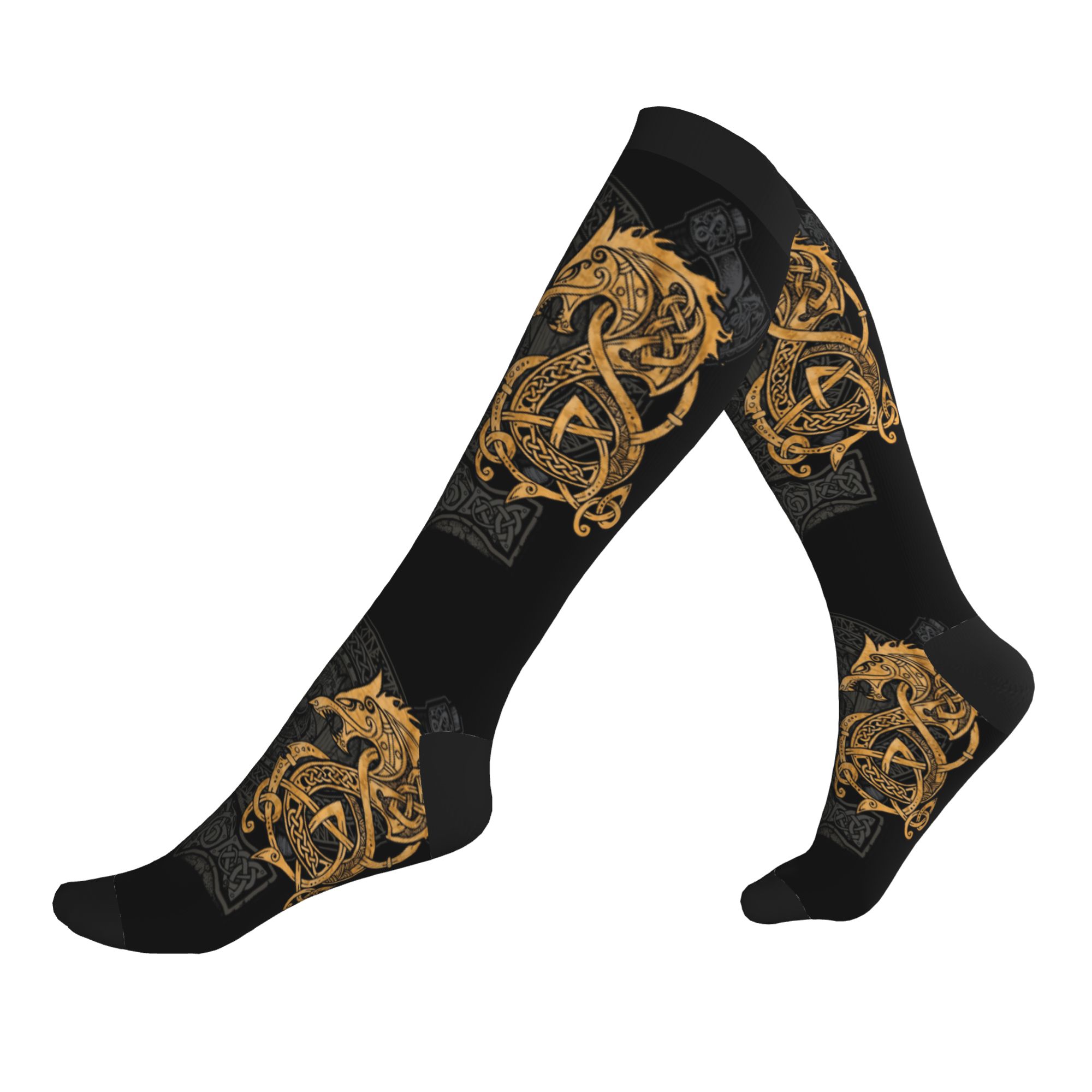 3D Printing Gold - Harajuku Fighting Fenrir Gold Socken für