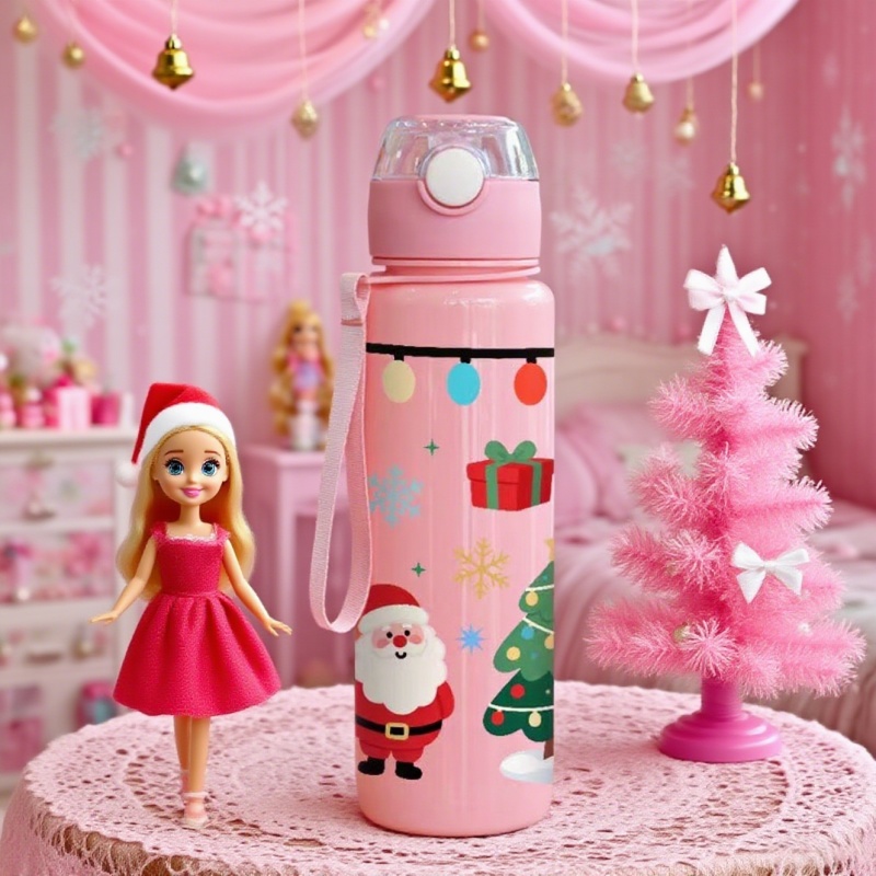 3D Printing Plastic - Weihnachtswasserflasche mit 3D-Druck und niedlichem Weihnachtsmann-Rentier-Design,