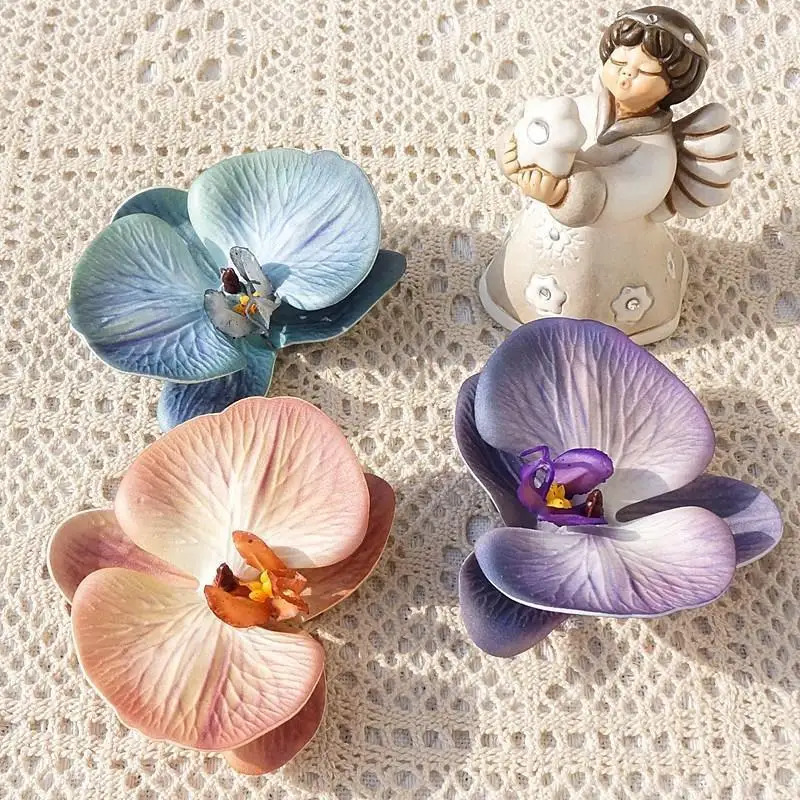 3D Printing Plastic - 3D-gedruckter Schmetterlingsorchideen-Kopfschmuck, künstliche Baumwolle und Silikonblume,