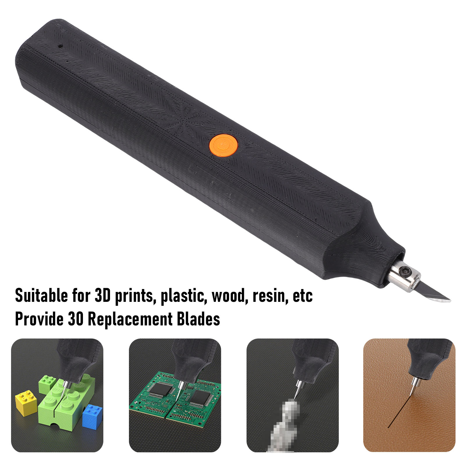3D Printing Plastic - 40kHz Ultraschall-Schneidegerät mit 30 Ersatzklingen Tragbares