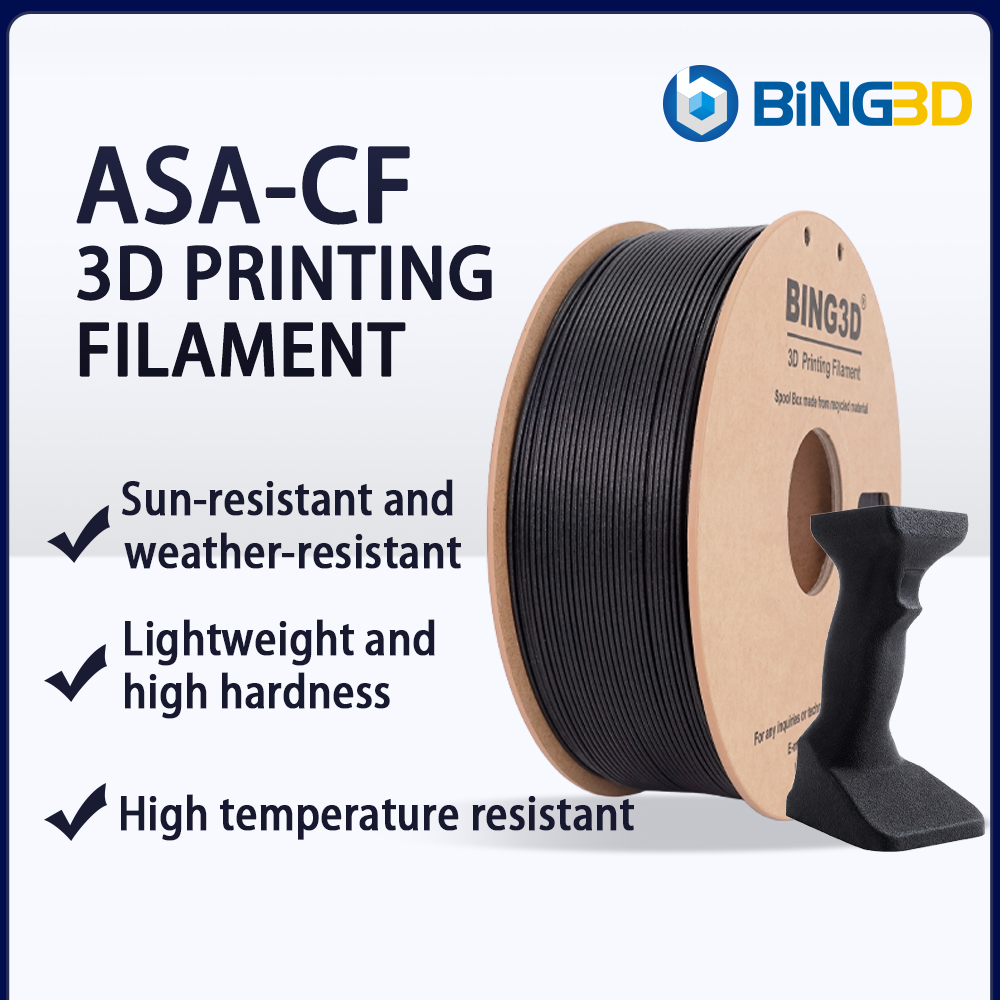 Asa Filament Outdoor - Bing ASA-CF10 Kohlefaserverstärktes 3D-Drucker-Filament, wetterfest, hitzebeständig,