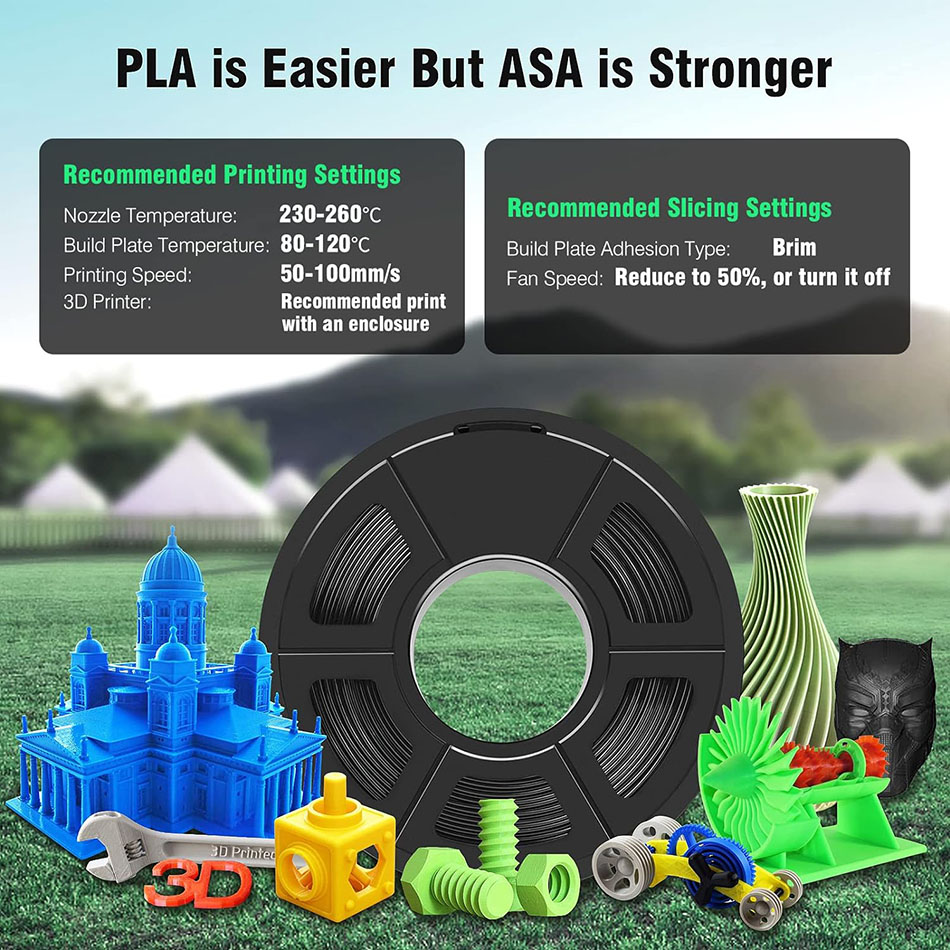 JAYO 3D-Filament ASA 1,75 mm 5 – Asa Filament Outdoor Bewertung und Preis